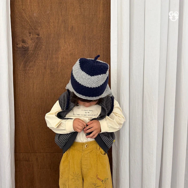 go;u - Korean Children Fashion - #kidsstore - Stripe Play Vest - 12