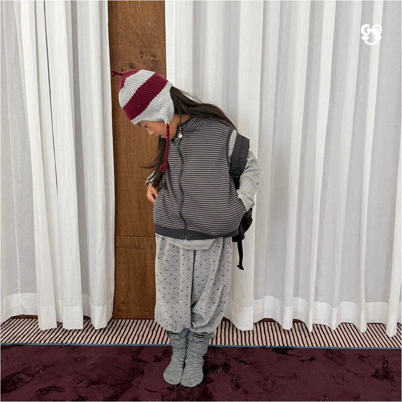 go;u - Korean Children Fashion - #kidzfashiontrend - Stripe Play Vest - 6