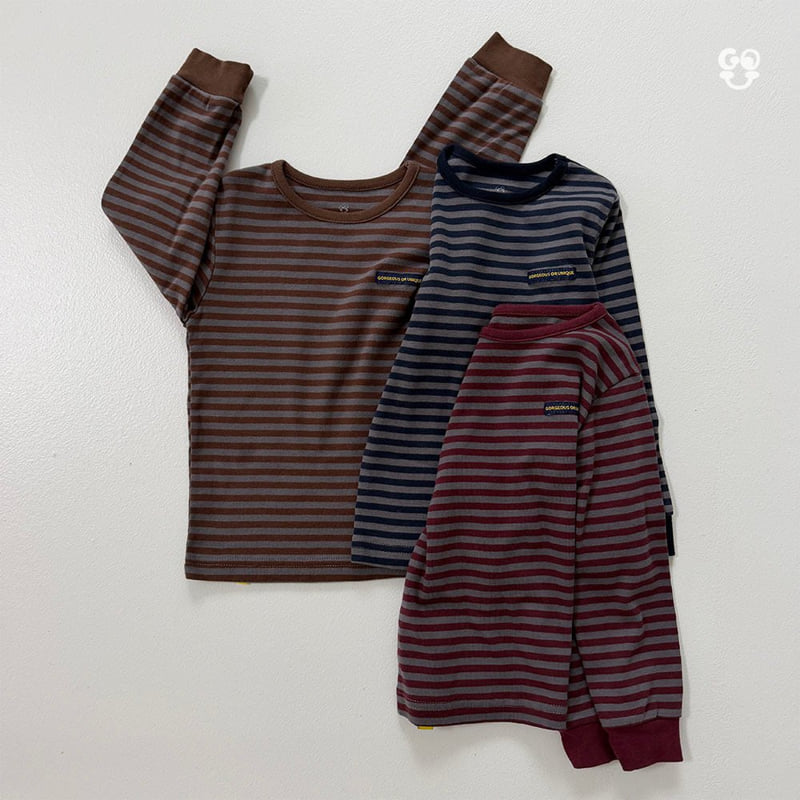 go;u - Korean Children Fashion - #kidzfashiontrend - Stripe Tee