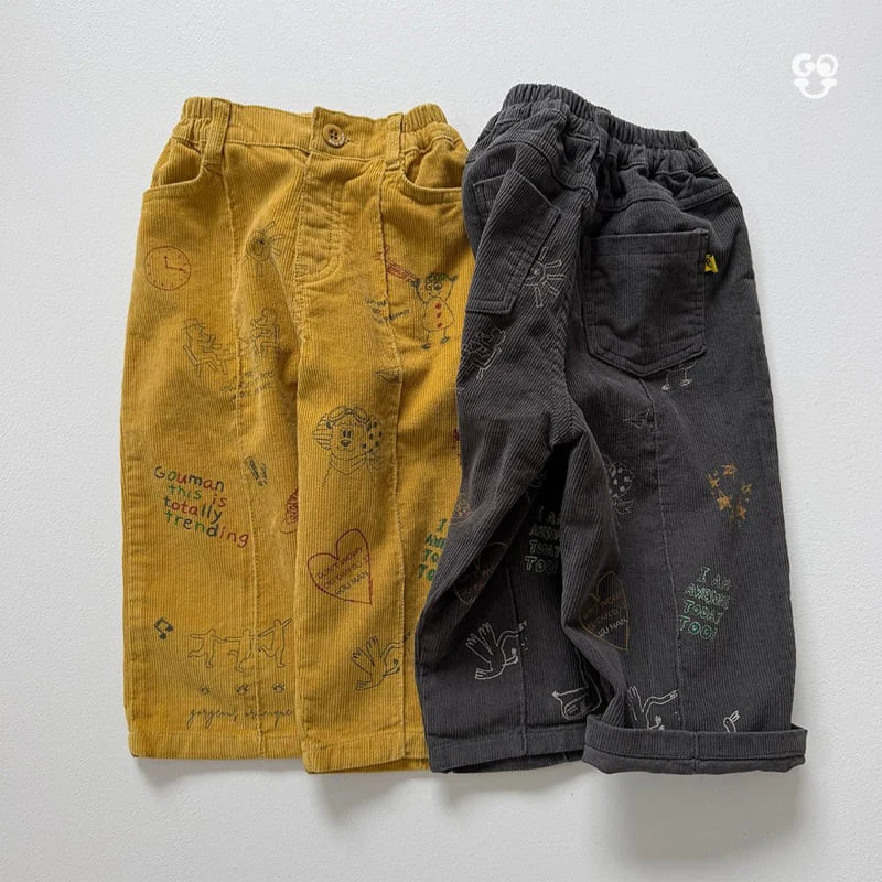 go;u - Korean Children Fashion - #kidzfashiontrend - Paint Diary Pants
