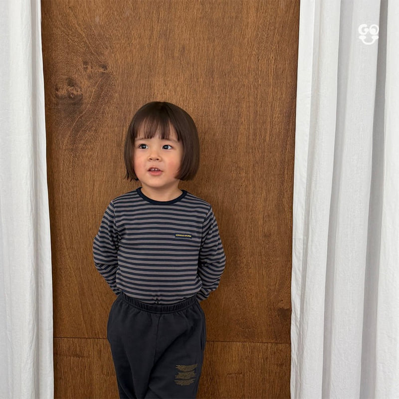 go;u - Korean Children Fashion - #littlefashionista - Stripe Tee - 3