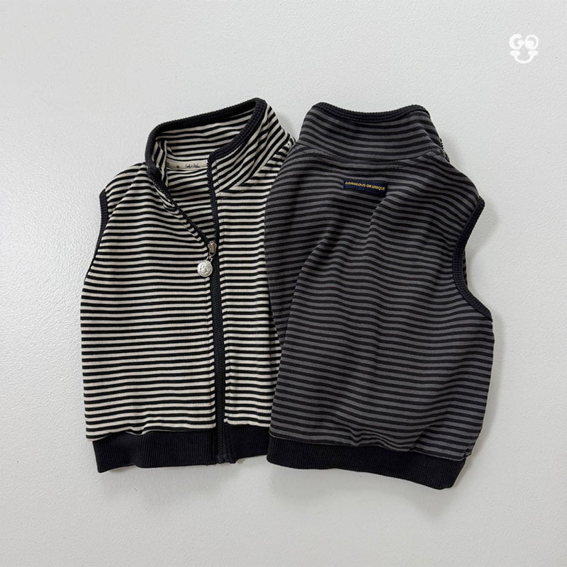 go;u - Korean Children Fashion - #littlefashionista - Stripe Play Vest