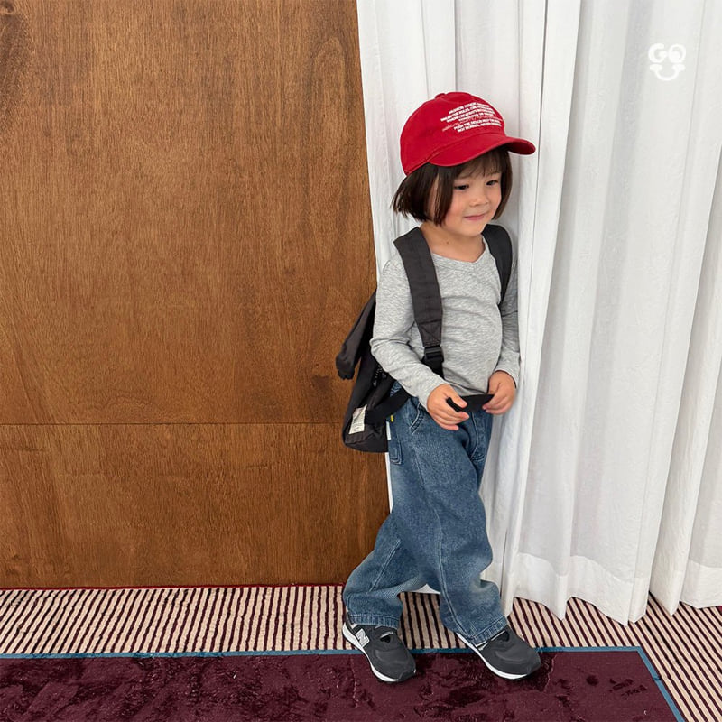 go;u - Korean Children Fashion - #littlefashionista - Fine Grain Denim Pants - 5