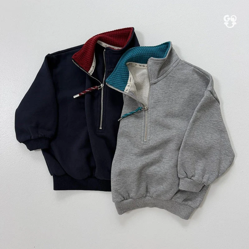 go;u - Korean Children Fashion - #littlefashionista - Point Zip-Up