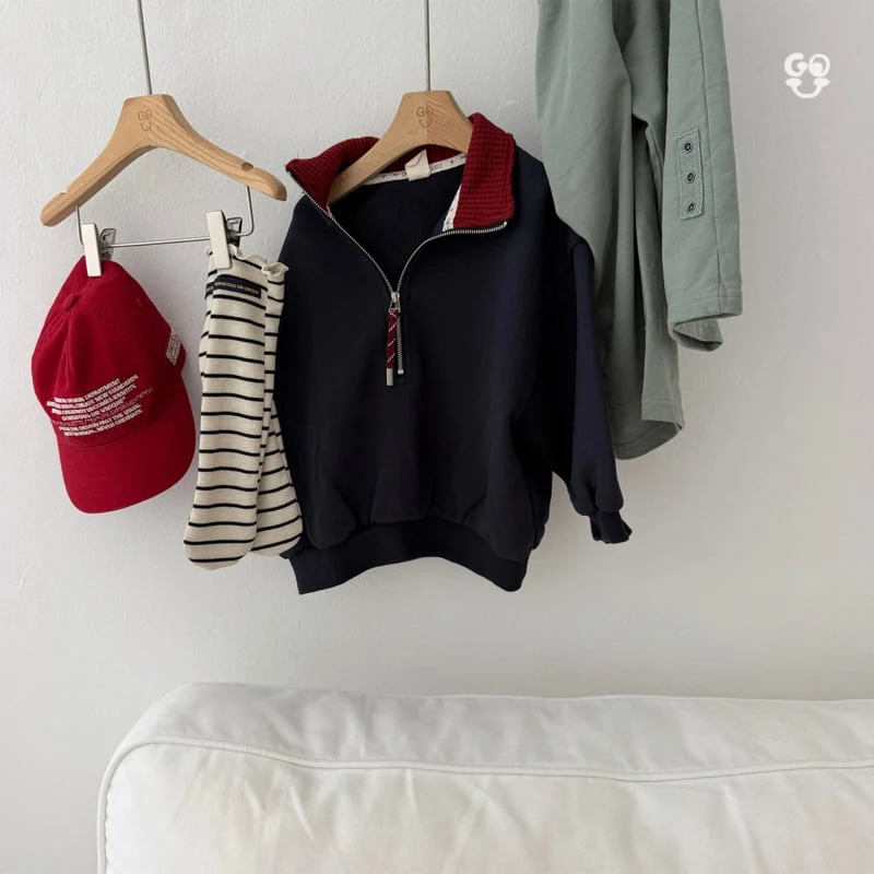 go;u - Korean Children Fashion - #stylishchildhood - Point Zip-up Top - 9