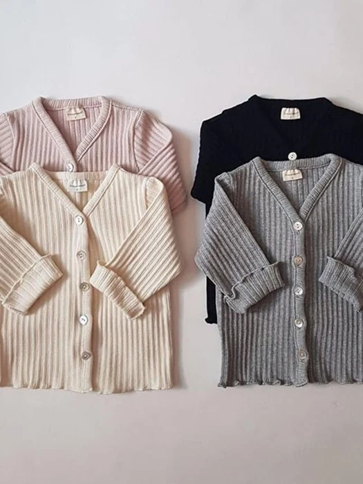 Bebe Ribbed Cardigan Bebe Ribbed Cardigan by Choucream for Baby - catalog view