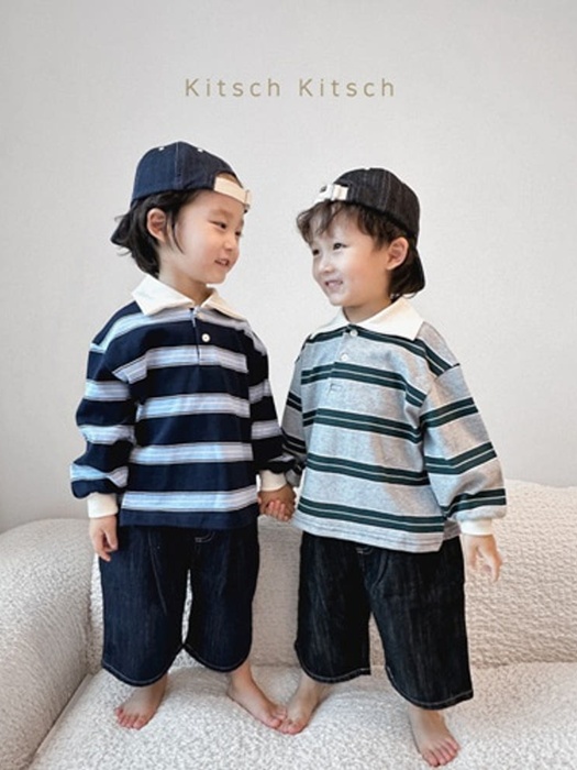 Big Collar Family Striped Tee Big Collar Family Striped Tee by Kitsch Kitsch for Child - catalog view