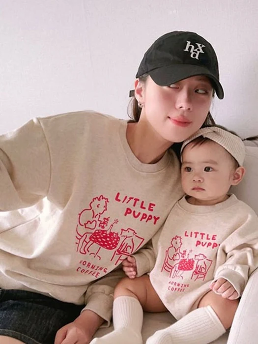 Little Puppy Sweatshirt – Mom Couple Look Little Puppy Sweatshirt - Mom Couple Look by BBABBA for Mom + child - catalog view