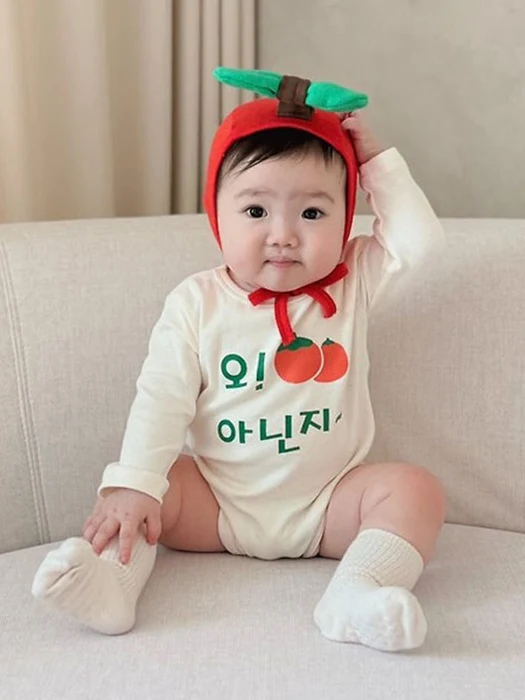 Mini Fruit Romper (Bonnet Set) by BBABBA for Baby - catalog view