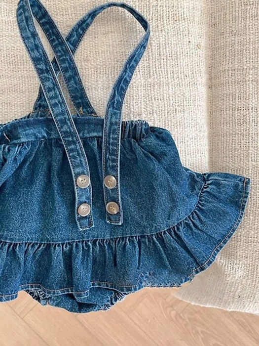 Lia Denim Overall Skirt – Baby Lia Denim Overall Skirt - Baby by BBABBA for Baby - catalog view