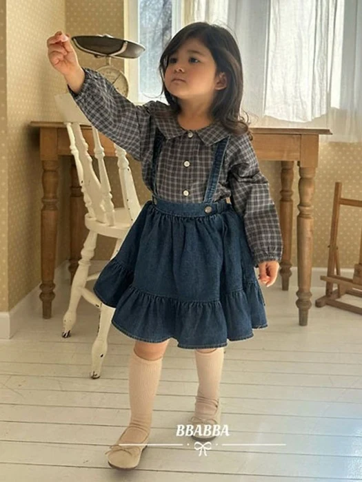 Lia Denim Overall Skirt – Kids Lia Denim Overall Skirt - Kids by BBABBA for Child - catalog view