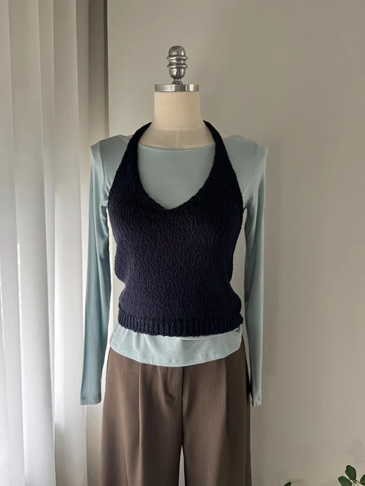 Popcorn Holter Knit Top Popcorn Holter Knit Top by Most for Women - catalog view