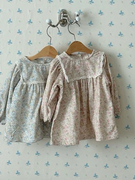 Peach Corduroy Flower Dress – Baby Peach Corduroy Flower Dress - Baby by BBABBA for Baby - catalog view