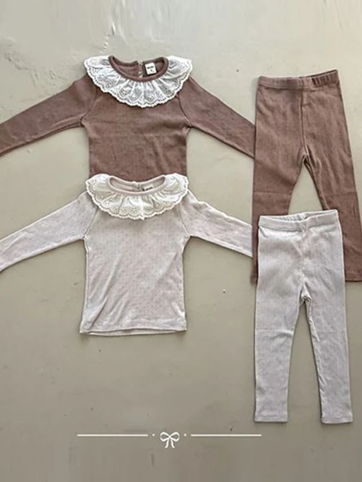 Frill Eyelet Top & Bottom Set by BBABBA for Child - catalog view
