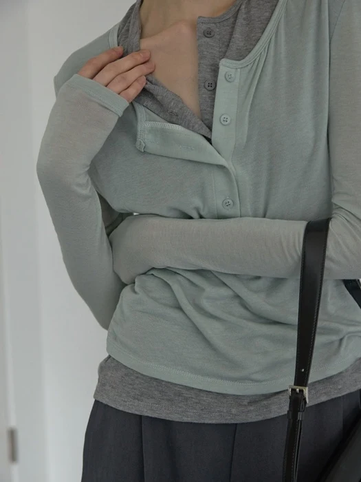 Double Henlry Tee Double Henlry Tee by Uoov for Women - catalog view