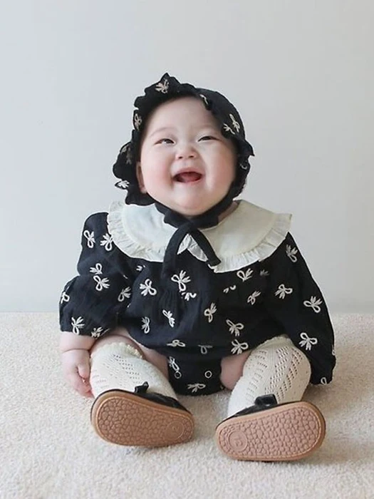 Ebony (Romper-Bonnet Set) Ebony (Romper-Bonnet Set) by Lemonade for Baby - catalog view