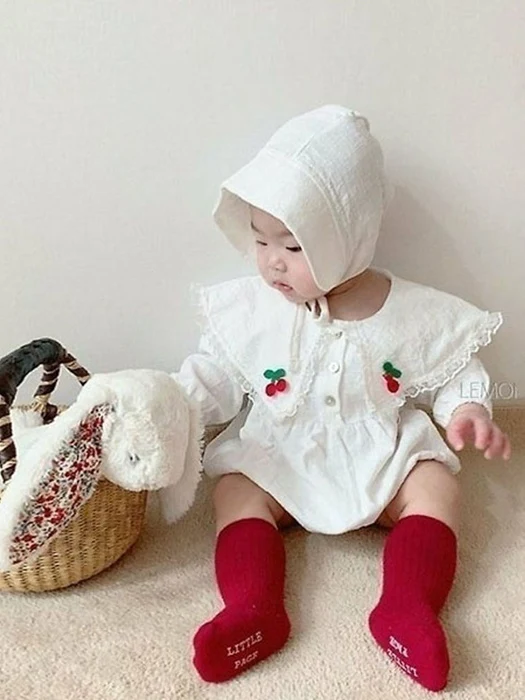 Butterfly Cherry (Romper-Bonnet Set) Butterfly Cherry (Romper-Bonnet Set) by Lemonade for Baby - catalog view