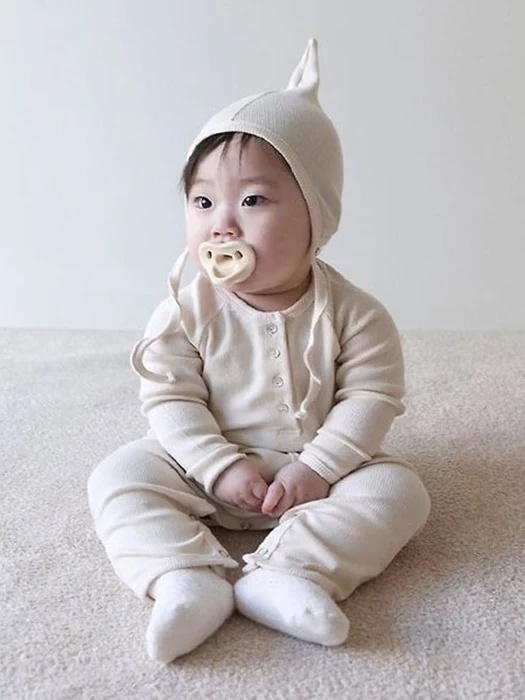 Cos Ribbed Suit (Romper-Hat Set) Cos Ribbed Suit (Romper-Hat Set) by Lemonade for Baby - catalog view