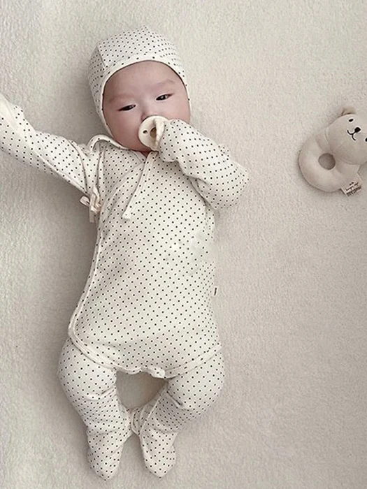 Infant Dot Set (Suit – Leggings – Bonnet) Infant Dot Set (Suit - Leggings - Bonnet) by BBABBA for Baby - catalog view