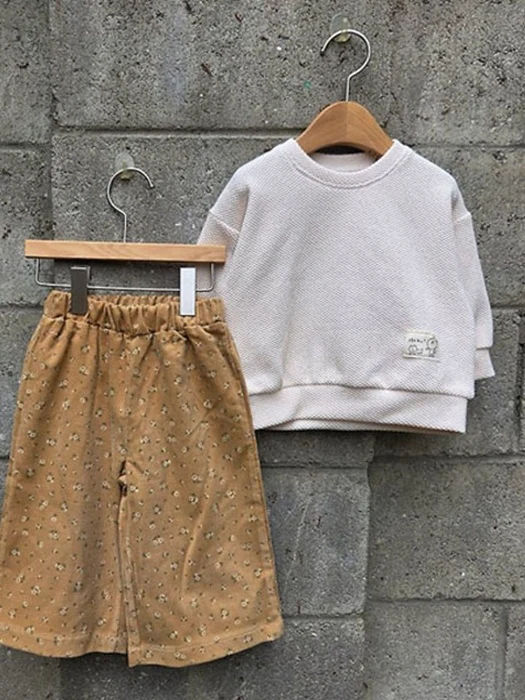 Corduroy Floral Wide Pants Corduroy Floral Wide Pants by Dazzling for Child - catalog view