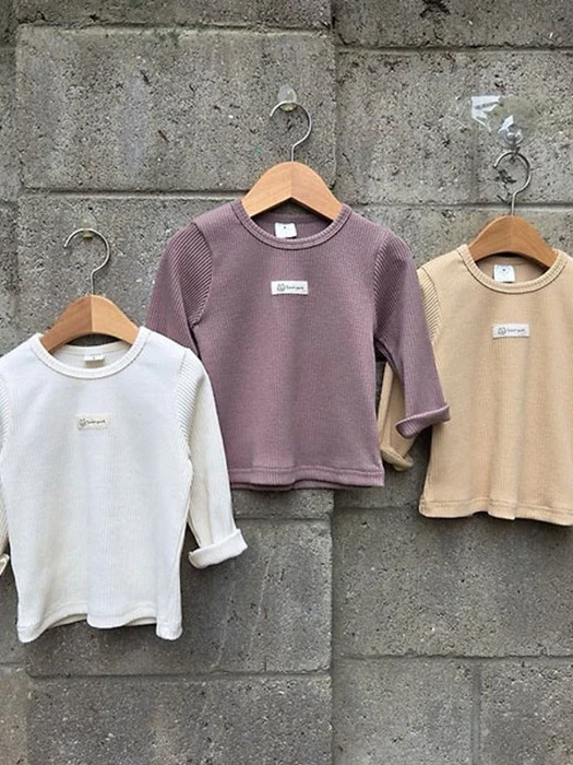 Cotton Ribbed Plain Tee Cotton Ribbed Plain Tee by Dazzling for Child - catalog view