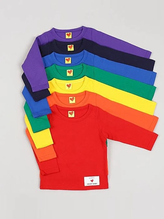 Rainbow Color Long Sleeve Tee (3XL~4XL) Rainbow Color Long Sleeve Tee (3XL~4XL) by Heart Baby for Junior - catalog view