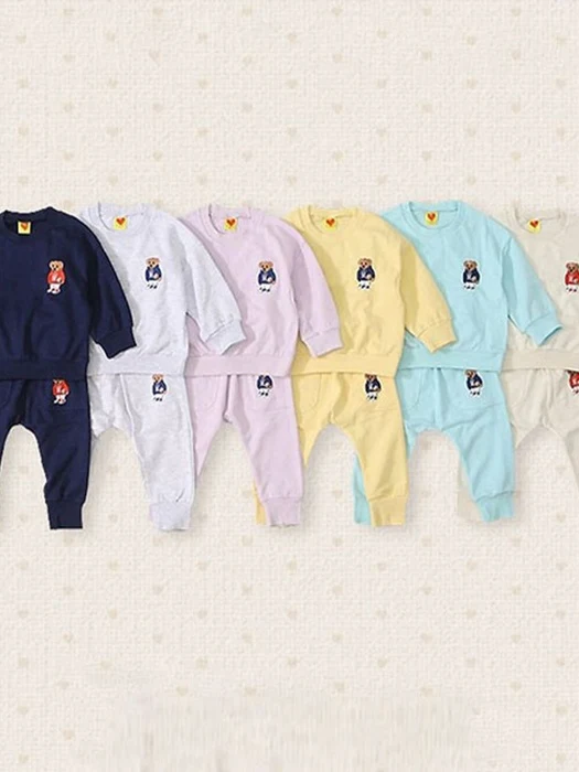 Teddy Bear Embroidered Top & Bottom Set by Heart Baby for Child - catalog view