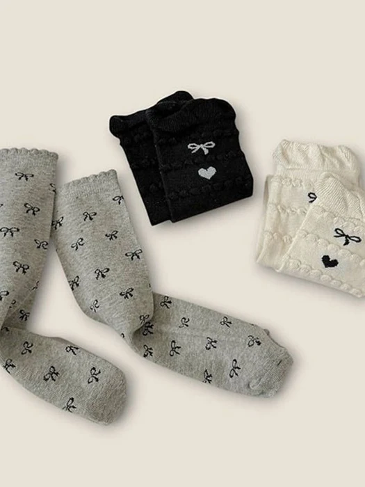 Heart Ribbon 3-Pack Socks Set Heart Ribbon 3-Pack Socks Set by Dudie for Child - catalog view