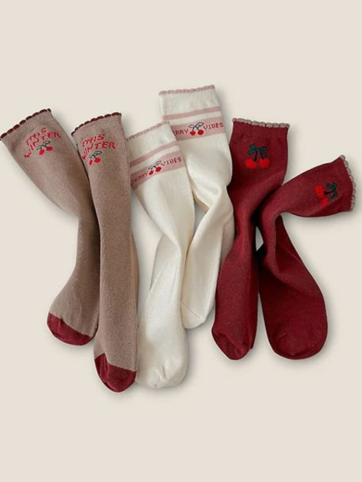 Cherry Vibe 3-Pack Socks Set by Dudie for Child - catalog view