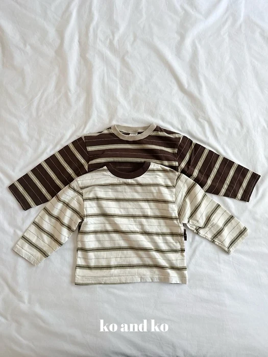 Autumn Stripe Tee Autumn Stripe Tee by Ko And Ko for Child - catalog view