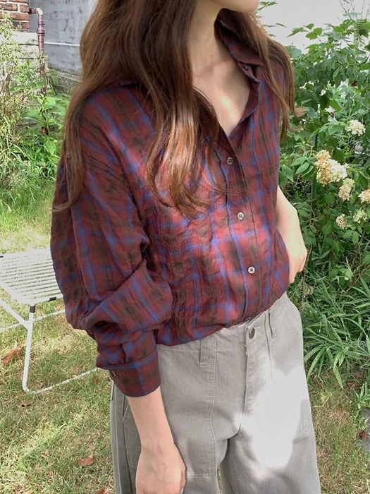 Autumn Check Shirt Autumn Check Shirt by Pomelo for Women - catalog view