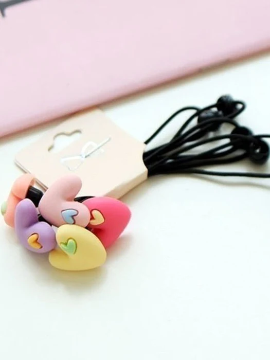 Double Heart Hair Tie Set Double Heart Hair Tie Set by Choco Maru for Child - catalog view