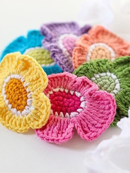 Blossom Knit Hair Clip Set Blossom Knit Hair Clip Set by Choco Maru for Child - catalog view