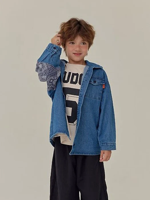 Paisley Washed Denim Jacket Paisley Washed Denim Jacket by Kudos for Child - catalog view
