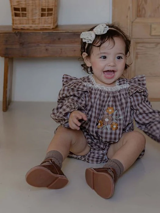 Bebe) Madeleine Embroidered Romepr Bebe) Madeleine Embroidered Romepr by Oren for Baby - catalog view