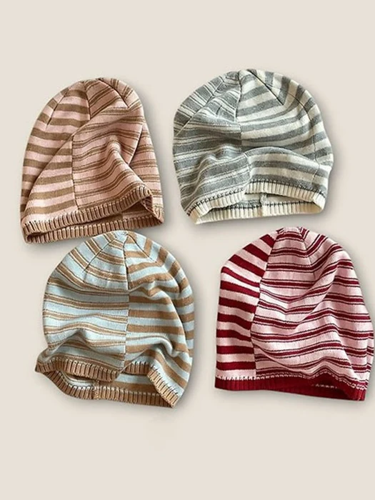 Knit Striped Beanie Knit Striped Beanie by Dudie for Child - catalog view