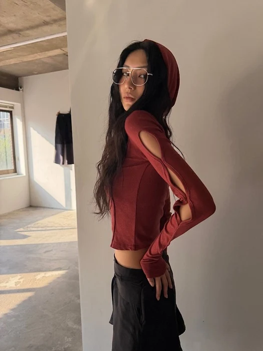 Cut Out Hood Tee by Rare Closet for Women - catalog view