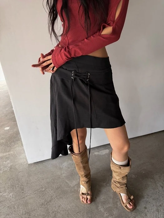 Slit Suede Skirt Slit Suede Skirt by Rare Closet for Women - catalog view