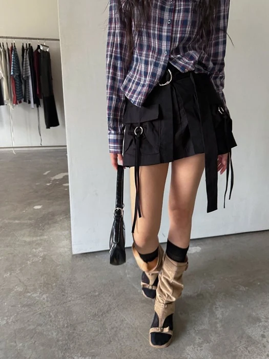 Ring Bucklet Cargo Skirt Ring Bucklet Cargo Skirt by Rare Closet for Women - catalog view