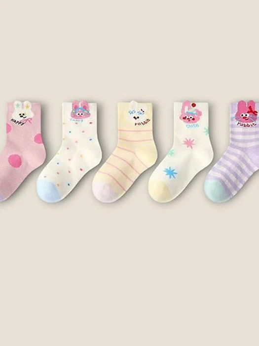 Meong Rabbit 5-Pack Socks Set Meong Rabbit 5-Pack Socks Set by Dudie for Child - catalog view