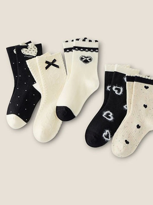 Ppo Heart 5-Pack Socks Set Ppo Heart 5-Pack Socks Set by Dudie for Child - catalog view
