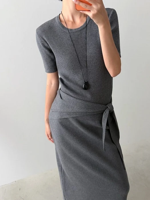 Ribbed Short Sleeved Top Ribbed Short Sleeved Top by Yikho for Women - catalog view