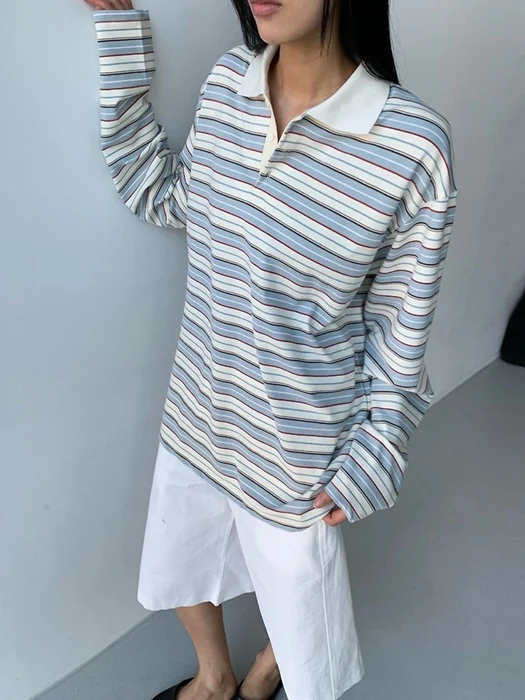 Tommy Stripe Collar Tee Tommy Stripe Collar Tee by Cover for Women - catalog view