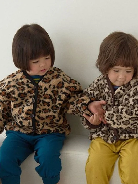 Leopard Boucle Cardigan Leopard Boucle Cardigan by Dajoa for Child - catalog view
