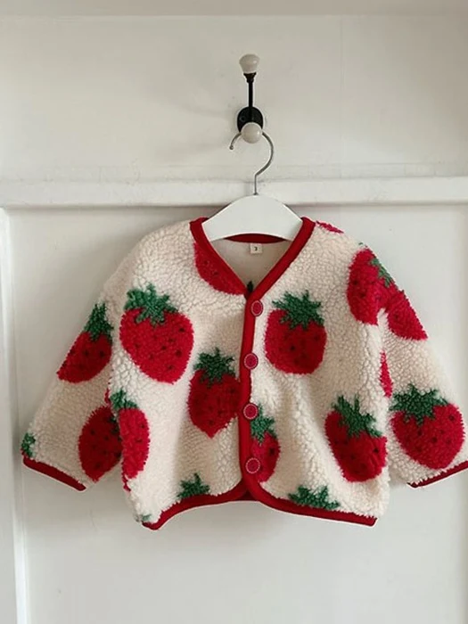 Strawberry Boucle Cardigan by Dajoa for Child - catalog view