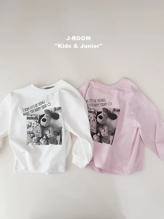 Popcorn Black and White Printed Tee Popcorn Black and White Printed Tee by J-Room for Child - catalog view