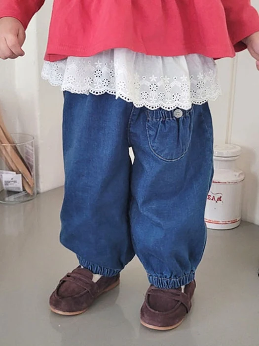 Banding Denim Pants Banding Denim Pants by Peanuts for Child - catalog view