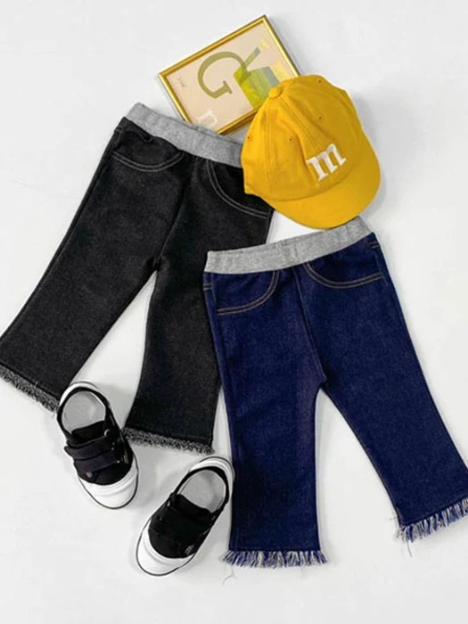 Denim Tassel Flare Jeggings-Junior Denim Tassel Flare Jeggings-Junior by Dae Sung Sa for Junior - catalog view