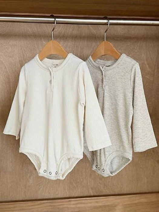 Remi Ribbed Henley Neck Suit Remi Ribbed Henley Neck Suit by La Camel for Baby - catalog view