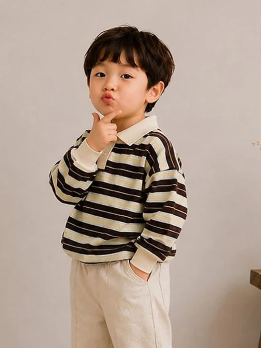 Stripe Collar Tee by Stella & K for Child - catalog view